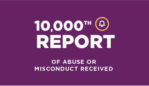 10,000th report of abuse or misconduct received
