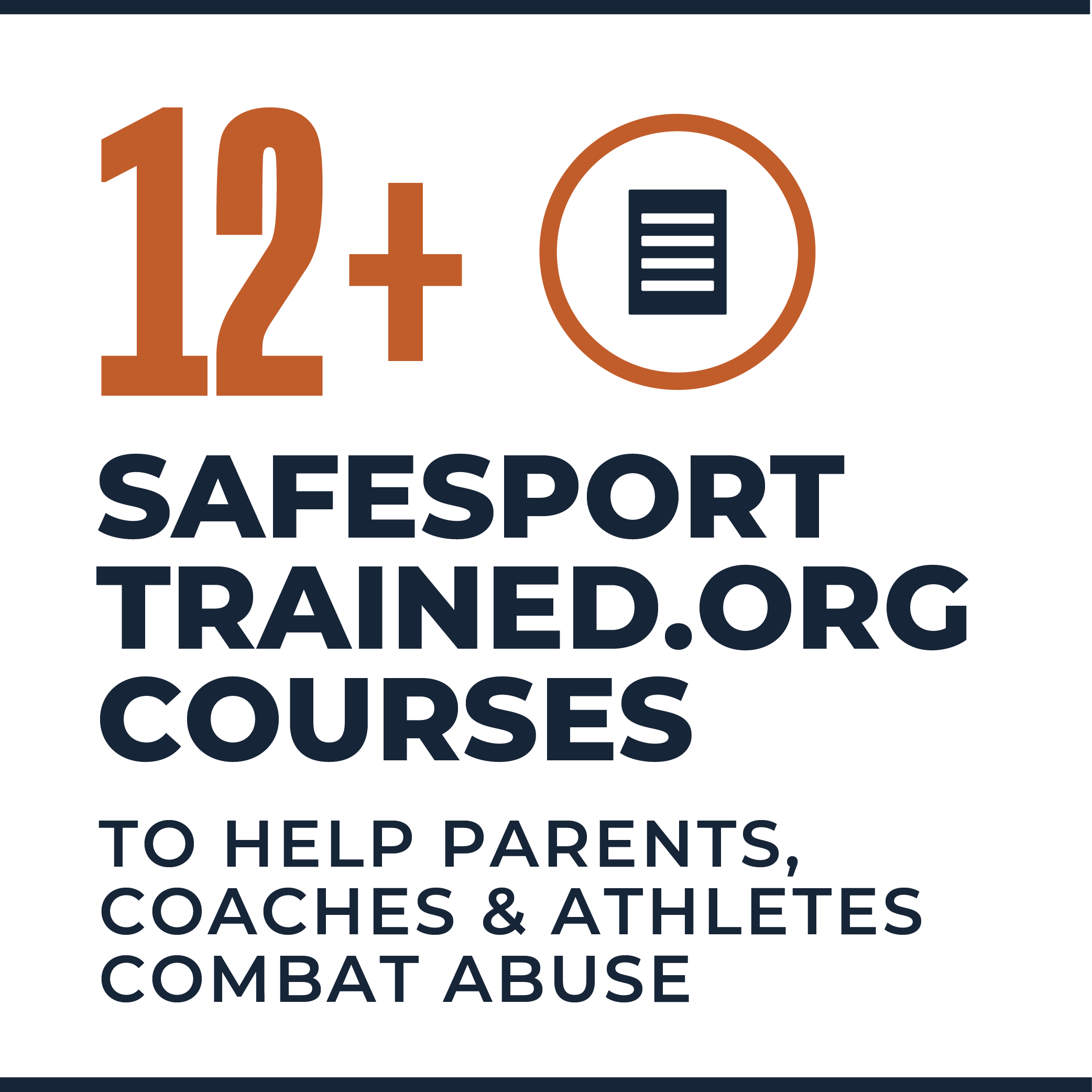 12+ SafeSport trained.org courses to help parents, coaches and athletes combat abuse