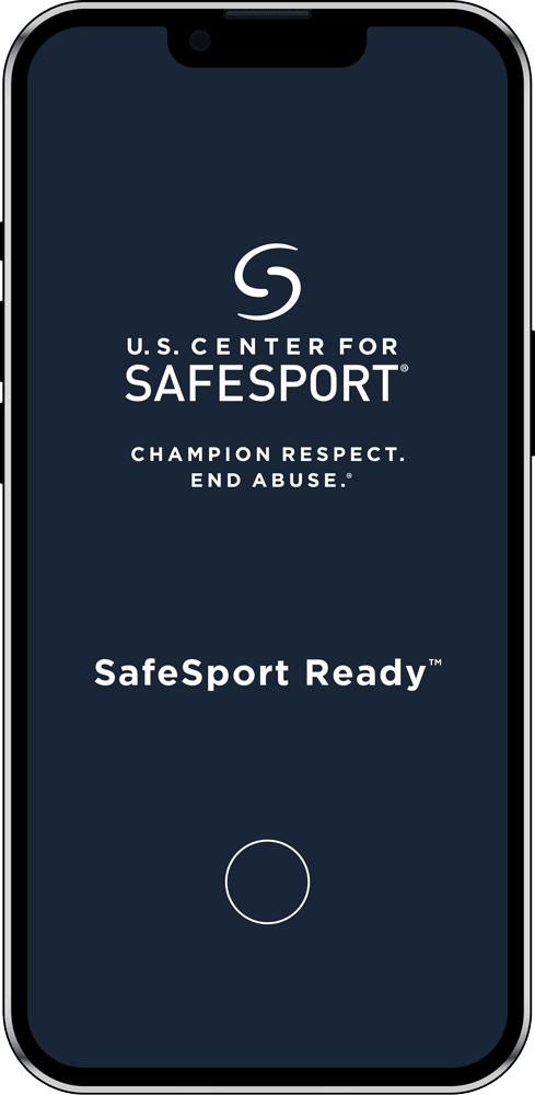 Animated GIF of an handful of the SafeSport Ready App's screens