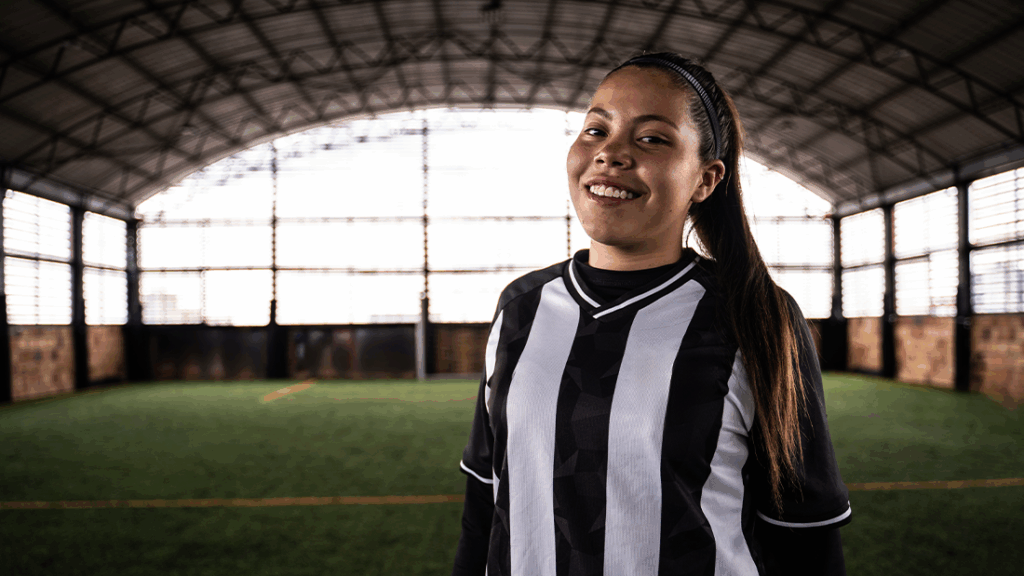 Portrait of a teenage female referee